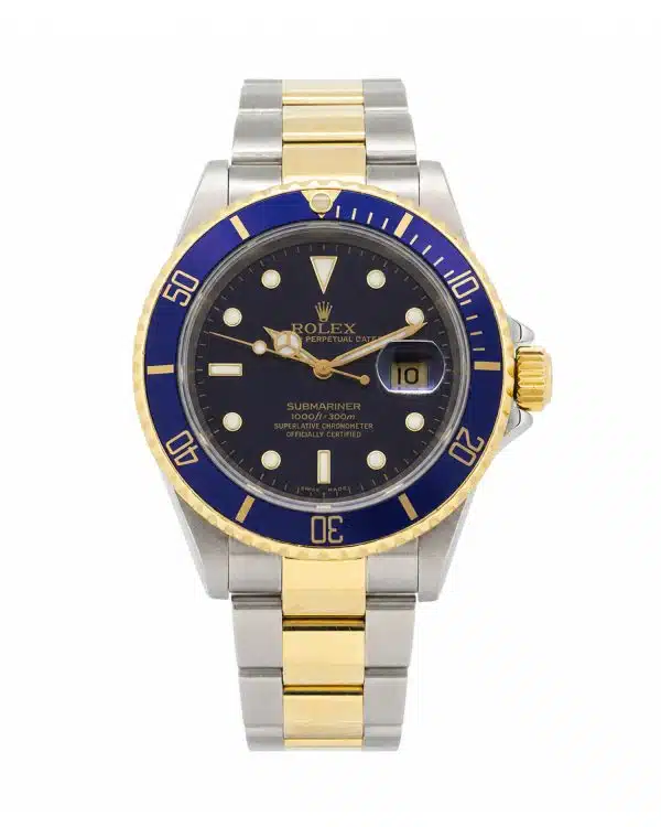 Rolex Submariner 16613 40mm. Steel and yellow gold with a blue dial.